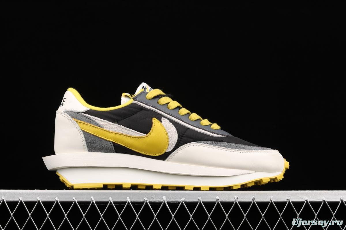 Undercover x Sacai x NIKE LDWaffle 2.0 tripartite joint name waffle double hook catwalk style casual shoes DJ4877-001