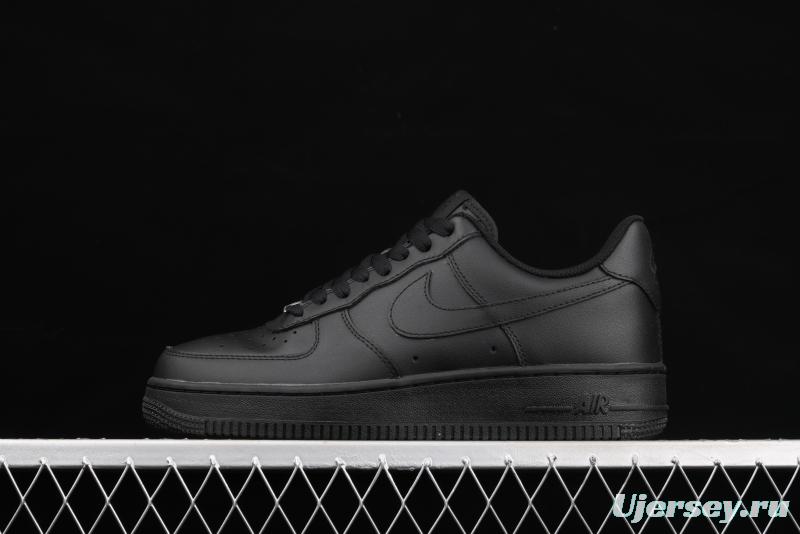 NIKE Air Force 1x07 all-black low-top leisure sports board shoes 315122-001