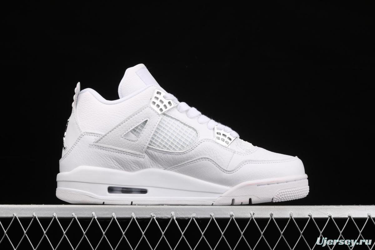 Air Jordan4 Retro PureMoney White Cat headlayer True Standard 308497-100