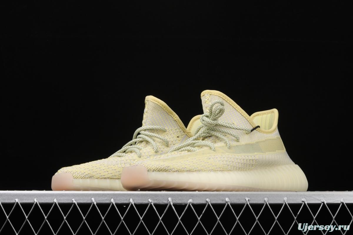 Adidas Yeezy 350 Boost V2 FV3250 Darth Coconut 350 second generation hollowed-out lemon yellow angel color BASF Boost original