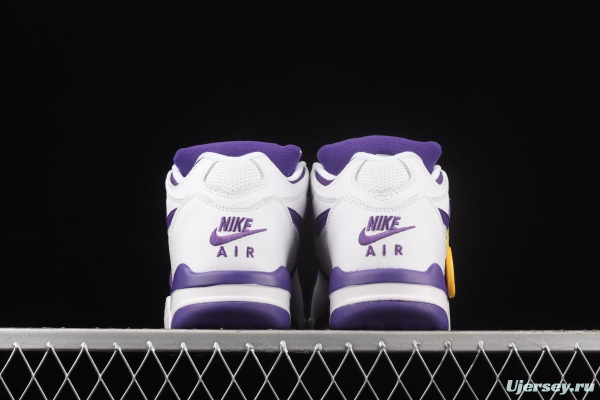 NIKE Air Flight 89 White and Purple Air cushion Basketball shoes CN0050-101