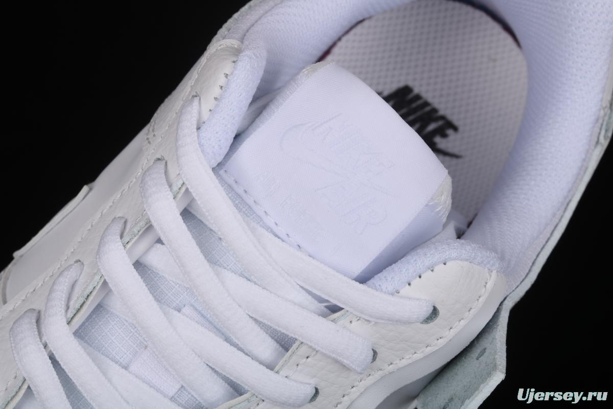 NIKE Air Force 1 ShAdidasow all white light weight heightened low-top white board shoes CI0919-100