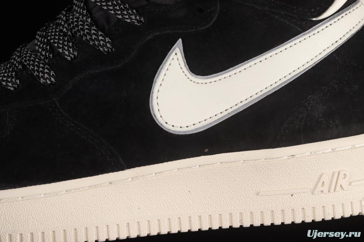 NIKE Air Force 1 Mid'07 3M reflective medium side leisure sports board shoes AA1118-009