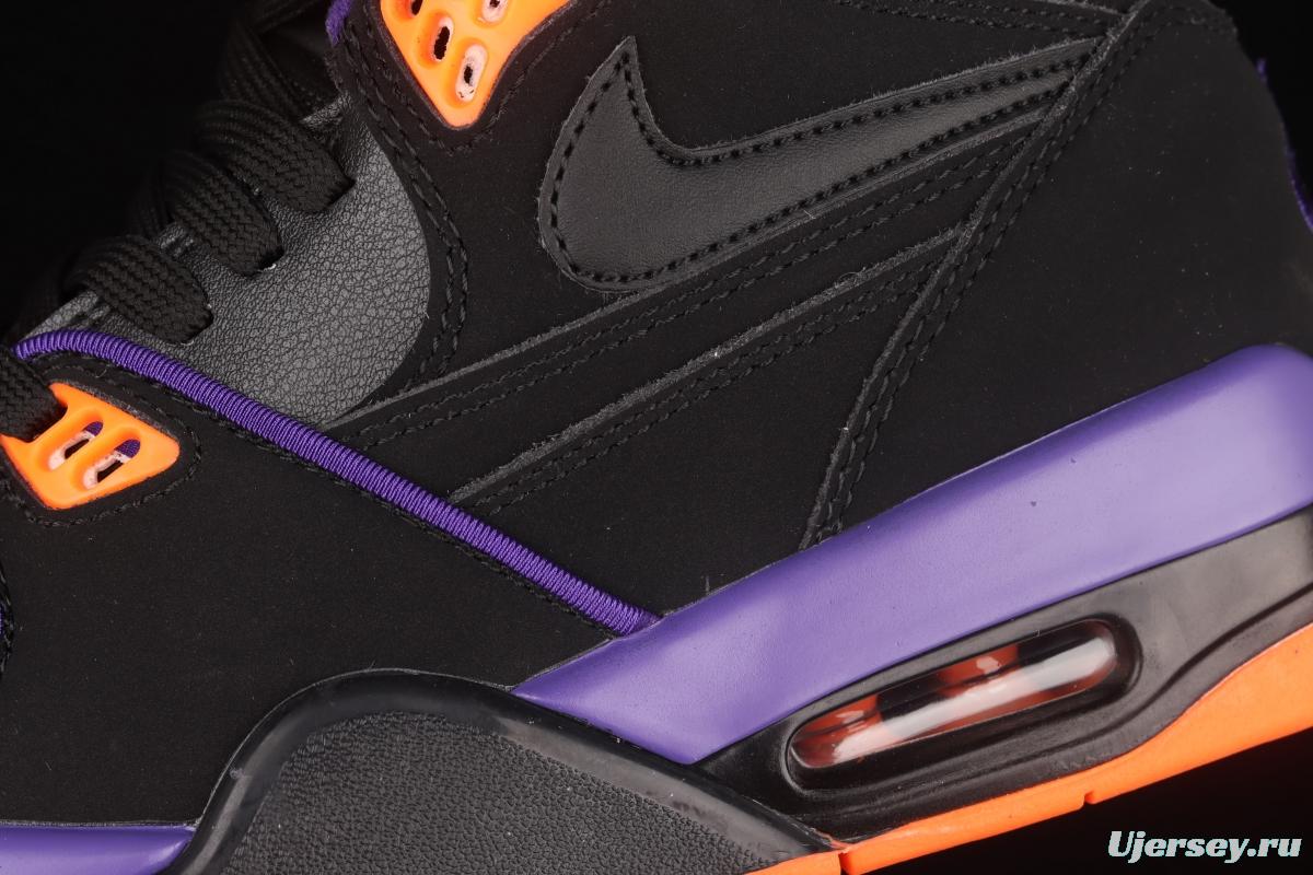 NIKE Air Flight 89 black and purple air cushion basketball shoes CU4838-001