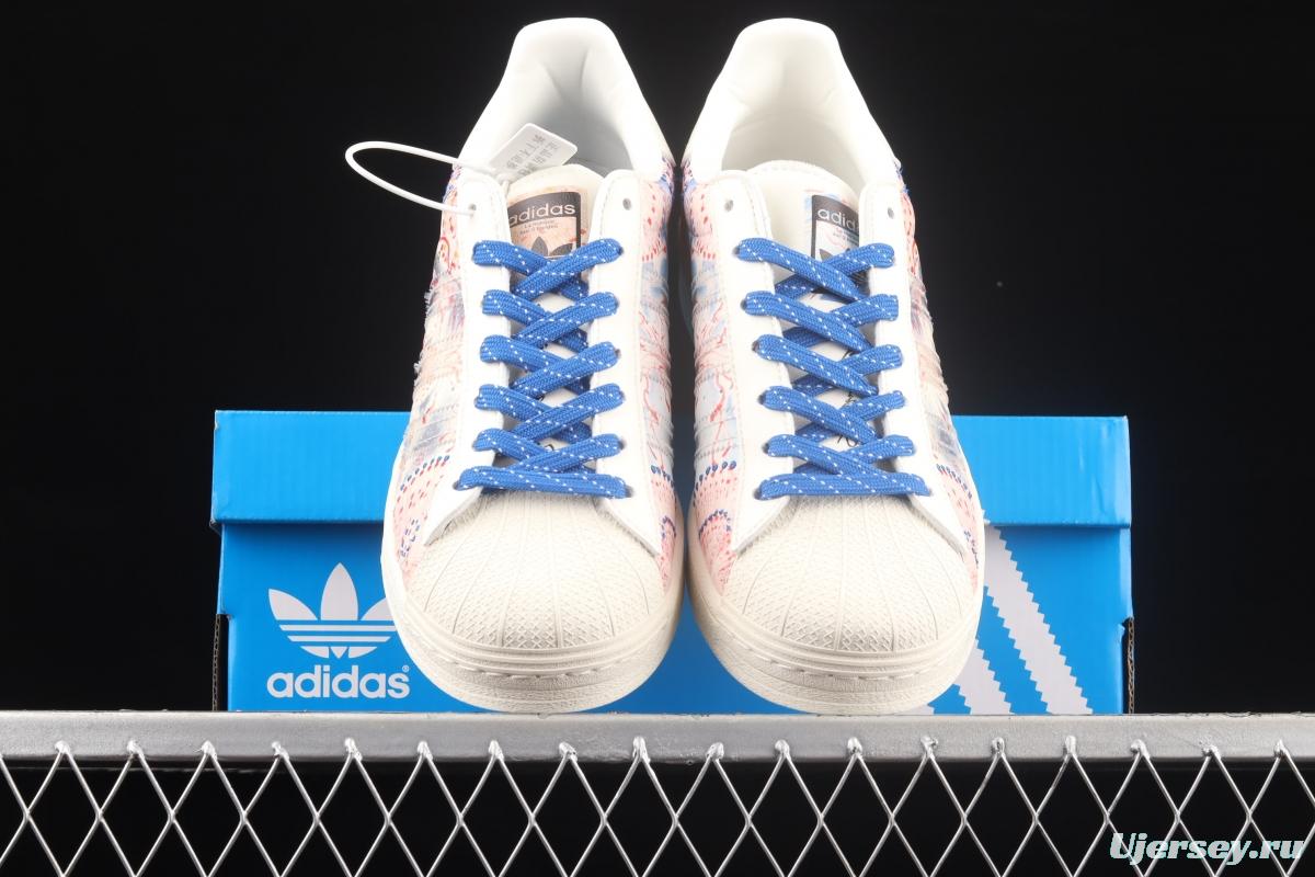 Adidas Superstar SST Stmos GX7791 joint style floating world painted shell head full-head casual board shoes