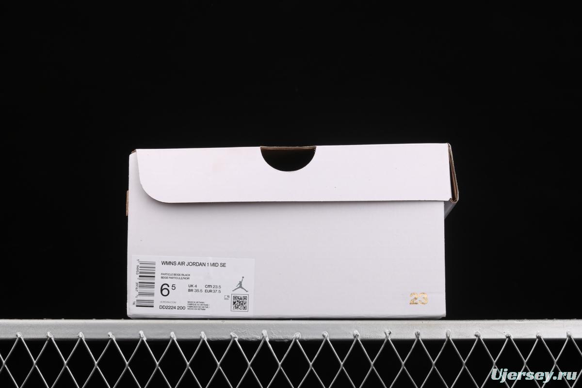Air Jordan 1 Mid milk tea orange Zhongbang basketball shoes DD2224-200