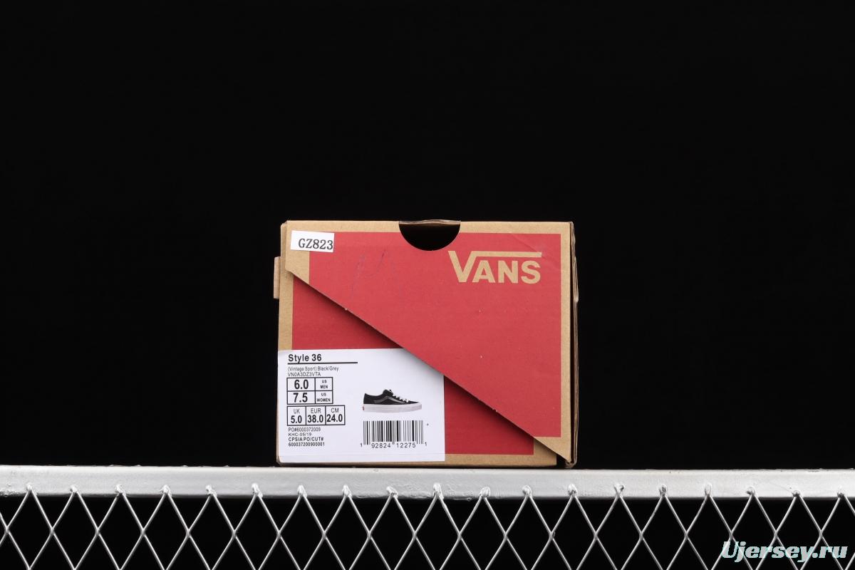 Vans Style 36 Retro black and white PEACEMINUSONE short head limited edition skateboard shoes VN0A3DZ3VTA
