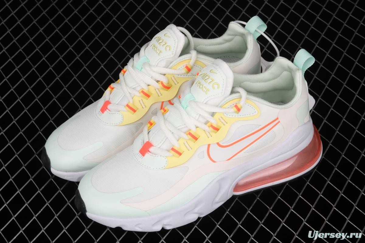 NIKE Air Max 270React new high frequency mesh hollowed-out half-palm air cushion running shoes CV8818-102