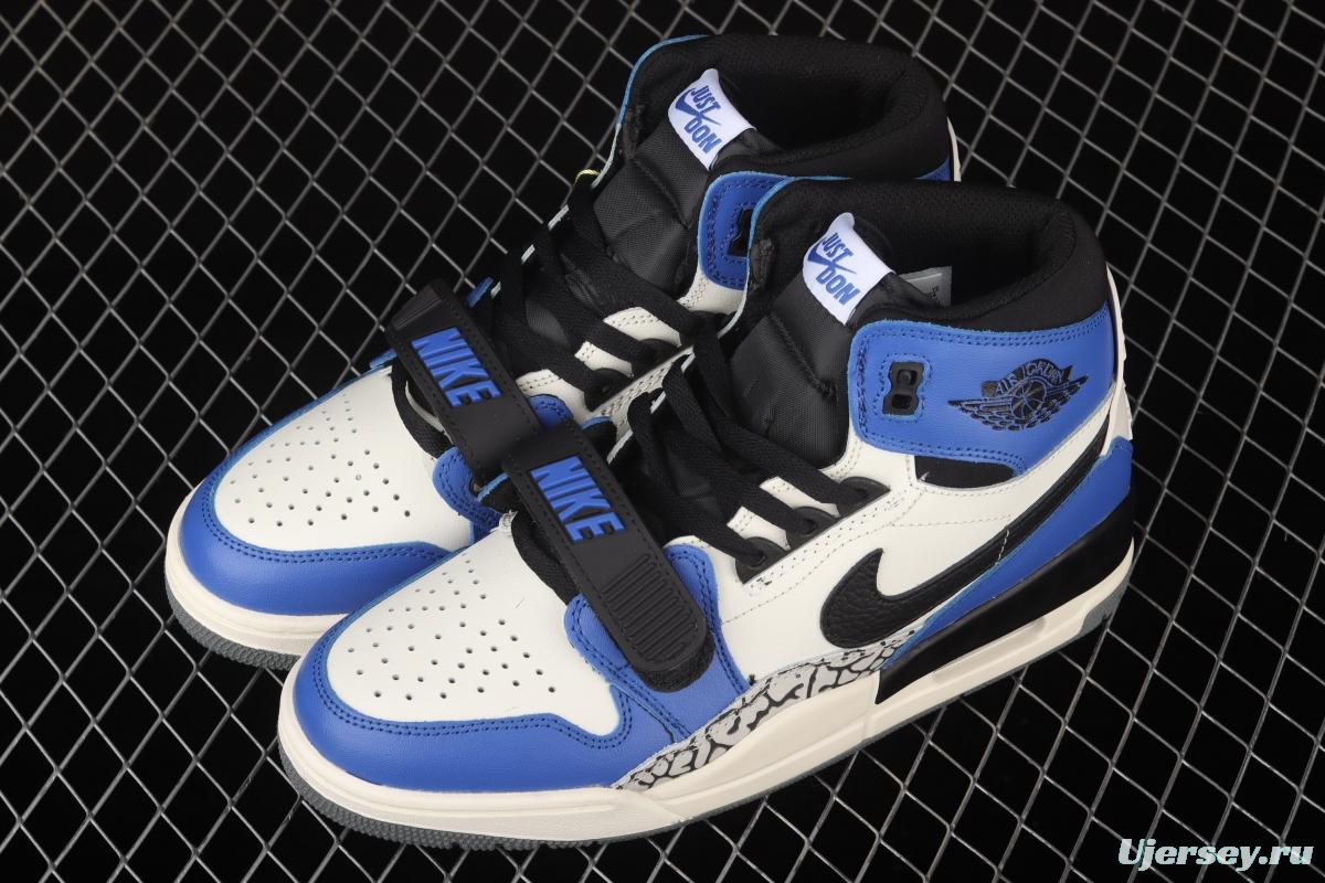 Jordan Legacy 312 white and blue color Velcro three-in-one board shoes AQ4160-104