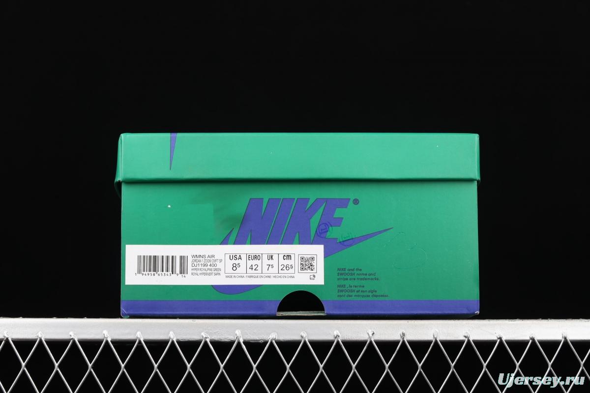 Air Jordan 1 Zoom Comfort blue green California high top classic retro culture leisure sports basketball shoes DJ1199-400