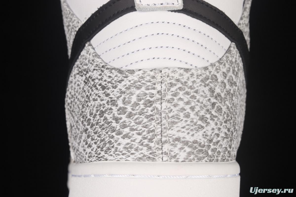 NIKE DUNK Prm Hi Sp limited edition snakeskin pattern high-top skateboard shoes 624512-010