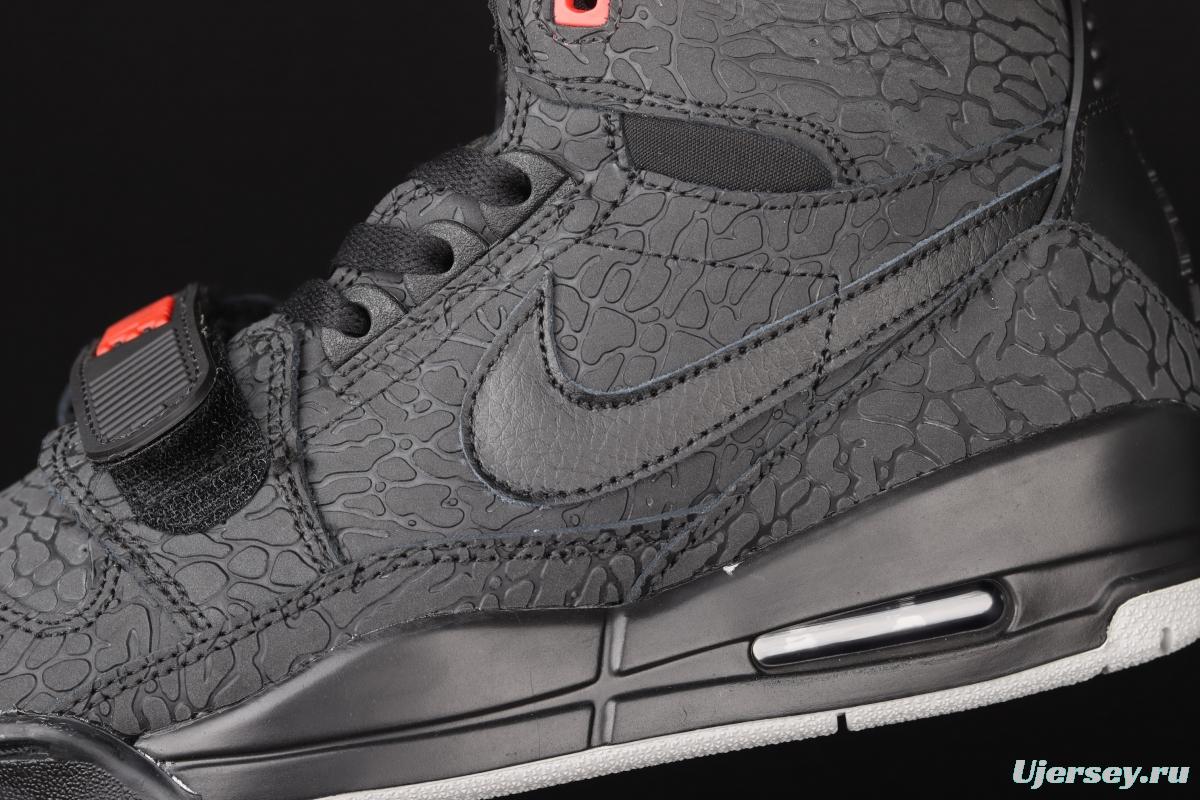 Jordan Legacy 312 black burst color matching Velcro three-in-one board shoes AV3922-006