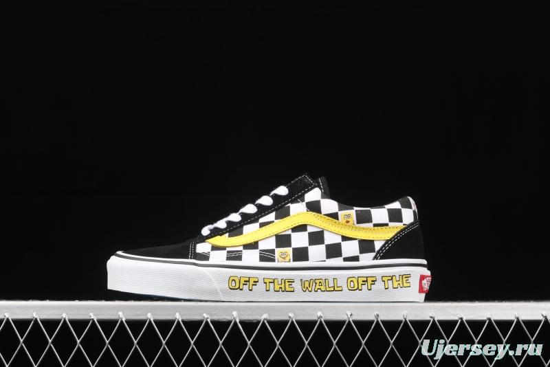 SpongeBob x Vans Old Skool co-signed VN0A38G19EK low-top casual board shoes.