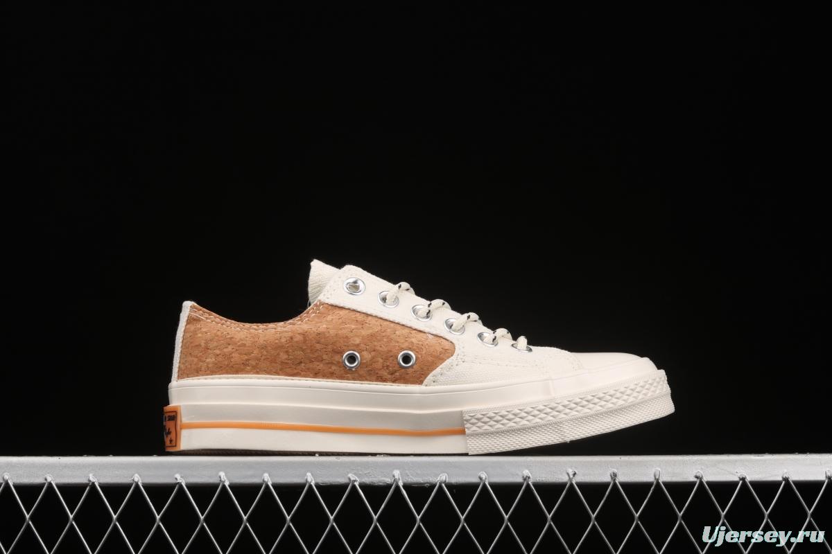 Converse 1970's Converse new cork color textile spliced low-top casual board shoes 170855C