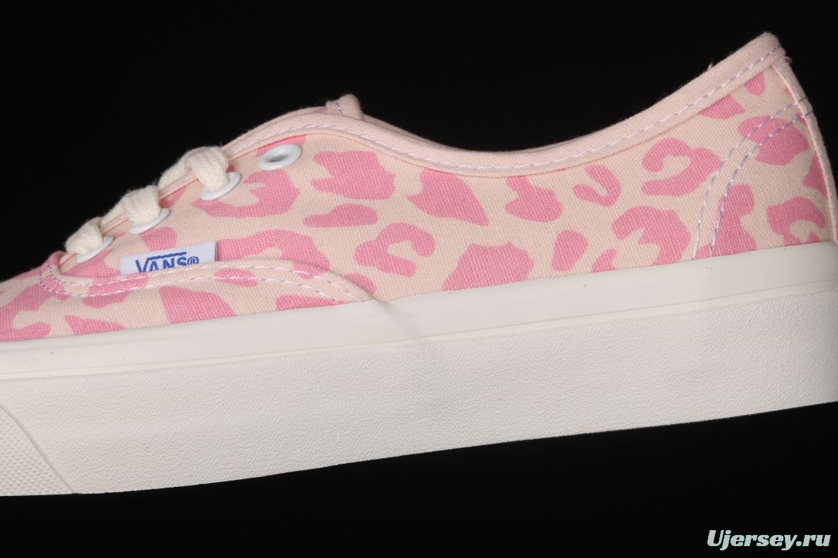 Vans Vault OG Authentic Lx high-end regional pink leopard pattern vulcanized canvas low-top casual board shoes VN0A38ENVL2