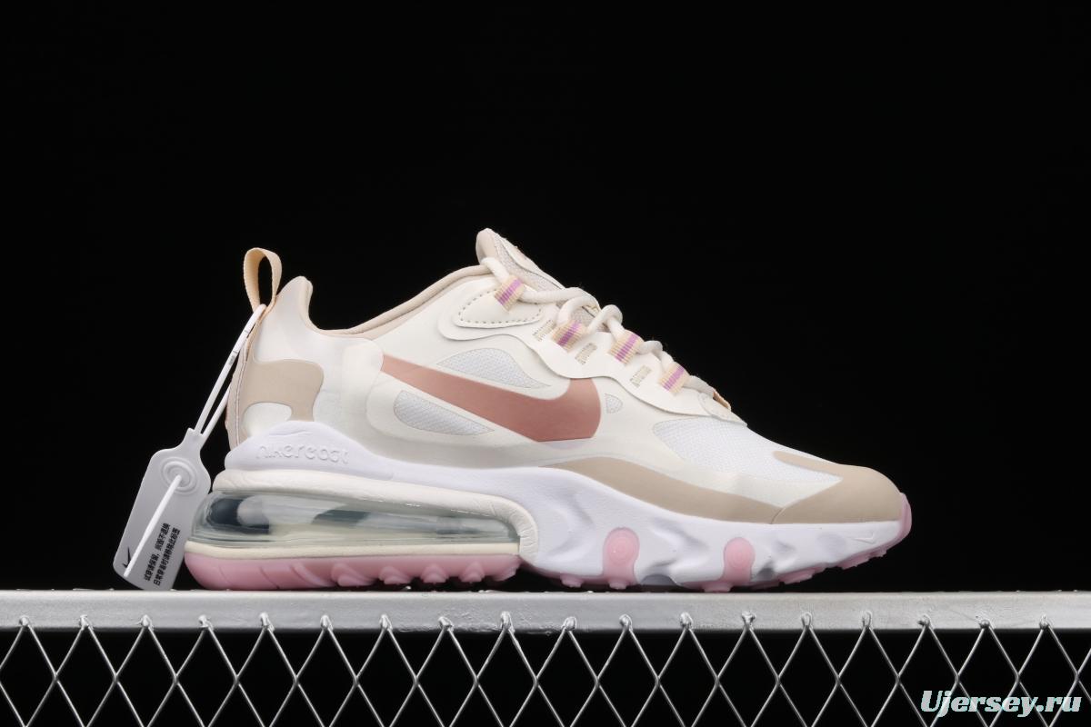 NIKE Air Max 270React new high-frequency mesh hollowing out function half-palm air cushion running shoes CU9333-100