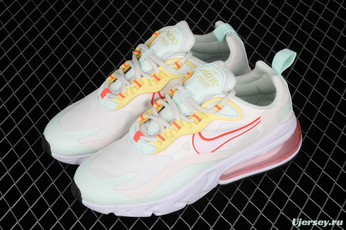 NIKE Air Max 270React new high frequency mesh hollowed-out half-palm air cushion running shoes CV8818-102