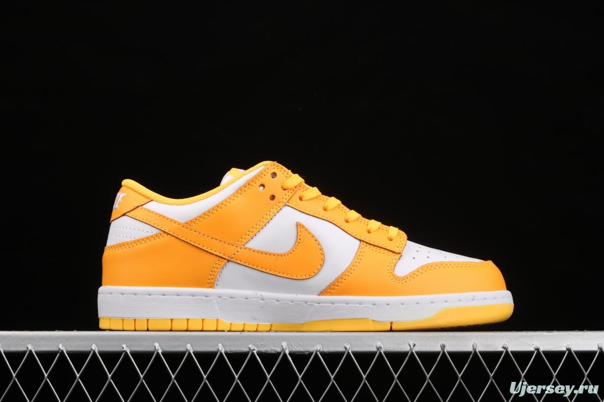 NIKE DUNK Low SB dunk series white and yellow color matching low-side leisure sports skateboard shoes DD1503-800