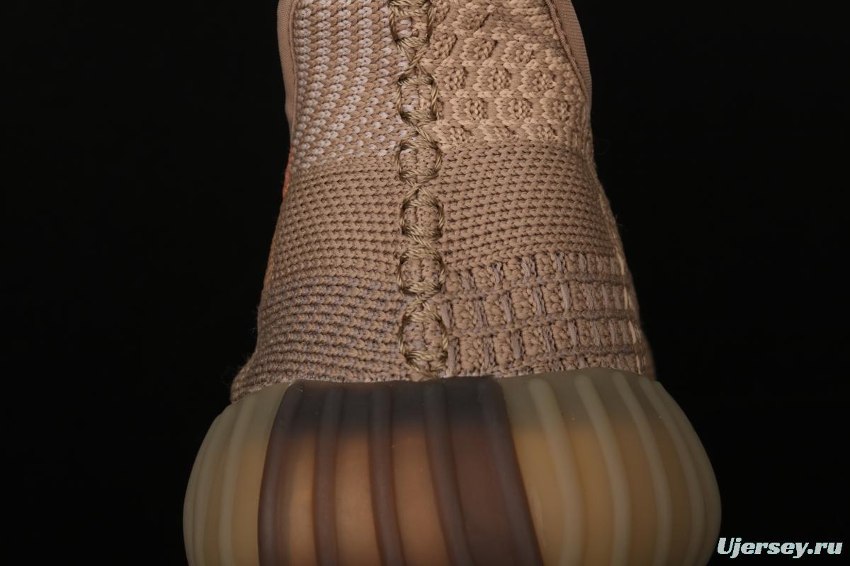 Adidas Yeezy 350 Boost V2 Sulfur FZ5240 Darth Coconut 350 second generation hollowed-out pheasant red color BASF Boost original