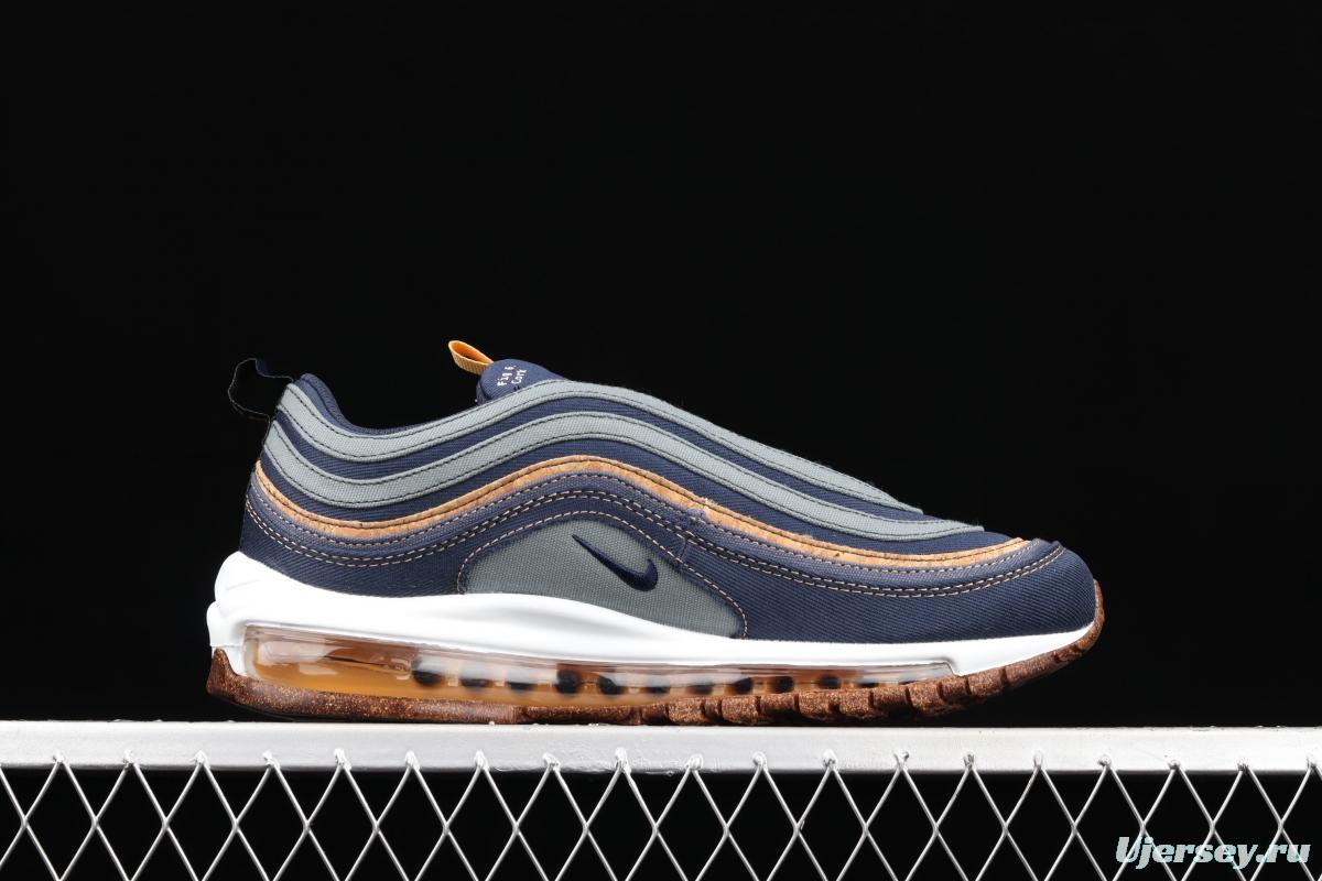 NIKE Air Max 97 SE bullet dark blue embroidered air cushion running shoes DC3986-300