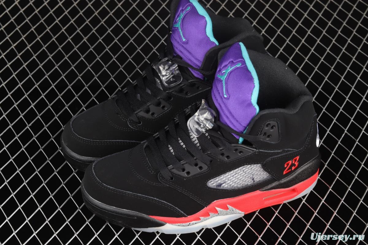 Air Jordan 5''Top 3' grape purple, black and red CZ1786-001