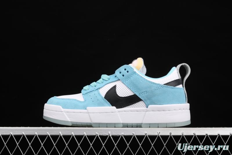 NIKE DUNK Low Disrupt White/Sand/Ghost/Sail lightweight dunk destruction series deconstructed wind low side casual skateboard shoes DD6619-400