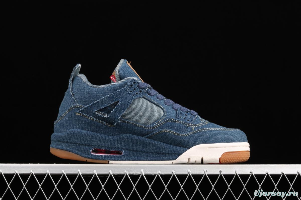 Levi's x Air Jordan 4 Denim Reeves co-signed cowboy blue AO2571-401