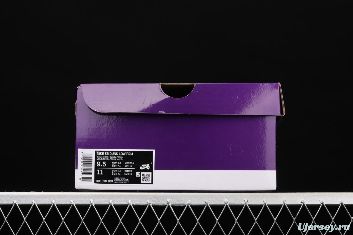 NIKE SB DUNK Low Prm milk brown SB buckle rebound fashion casual board shoes DD1390-100