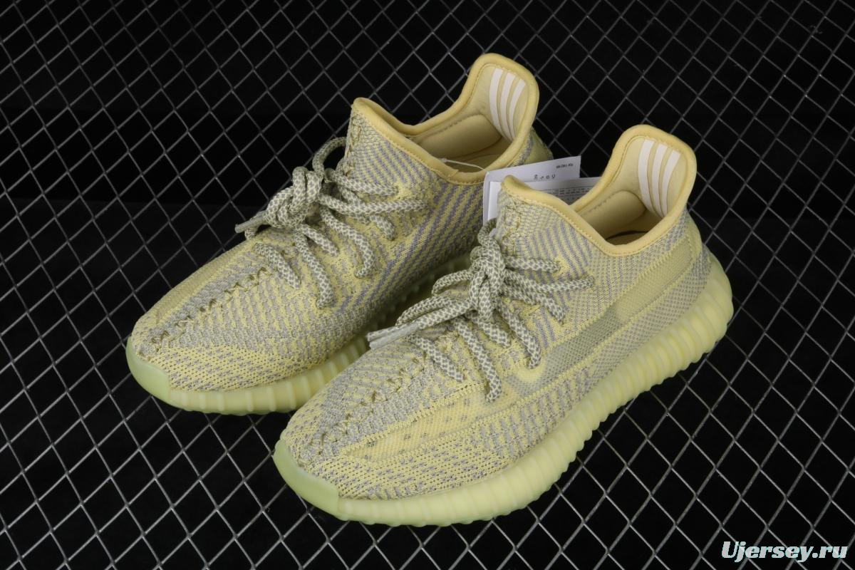 Adidas Yeezy 350 Boost V2 FQ9009 das coconut 350 second generation hollowed-out lemon yellow color matching