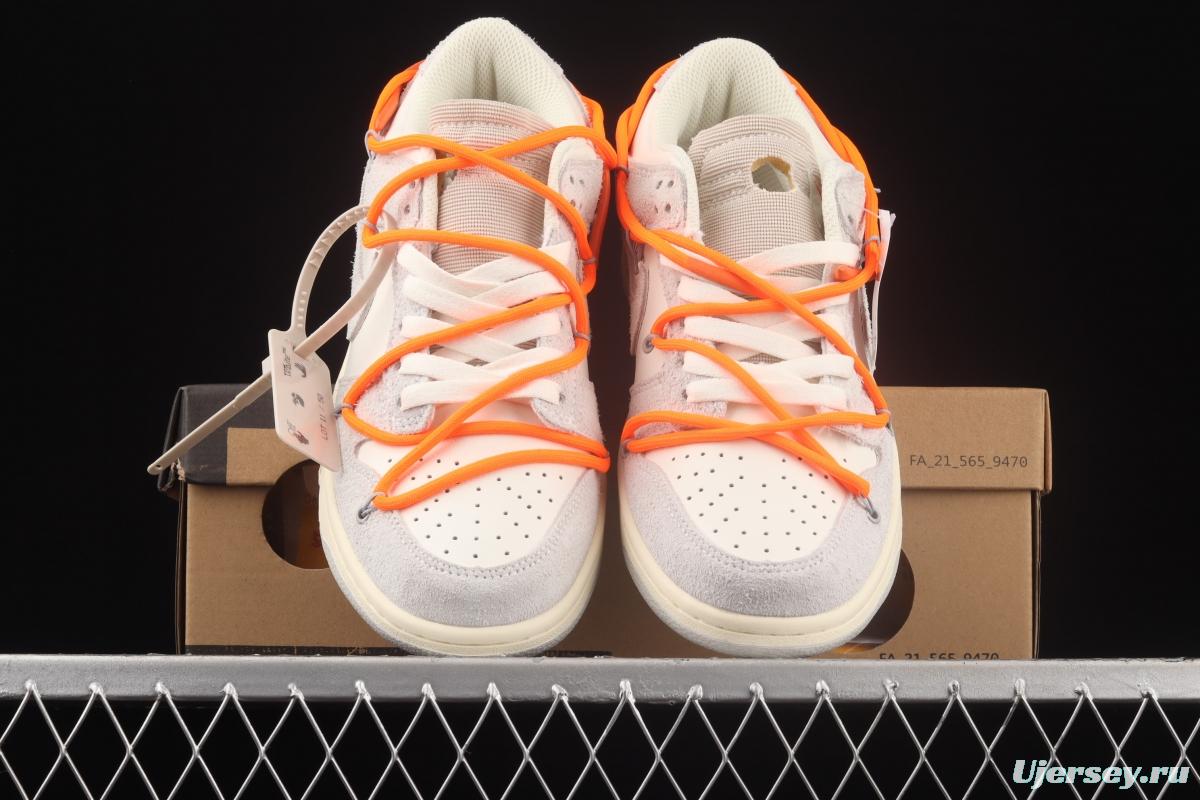 OFF-White x NIKE DUNK Low OW SB buckle rebound fashion casual board shoes DJ0950-108