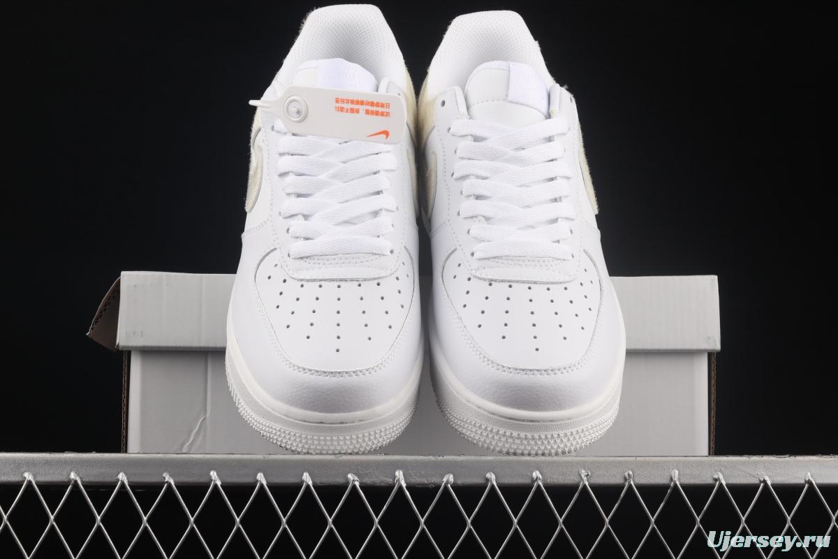 NIKE Air Force 1x 07 Low white mane stitching low-top casual board shoes DM9088-001