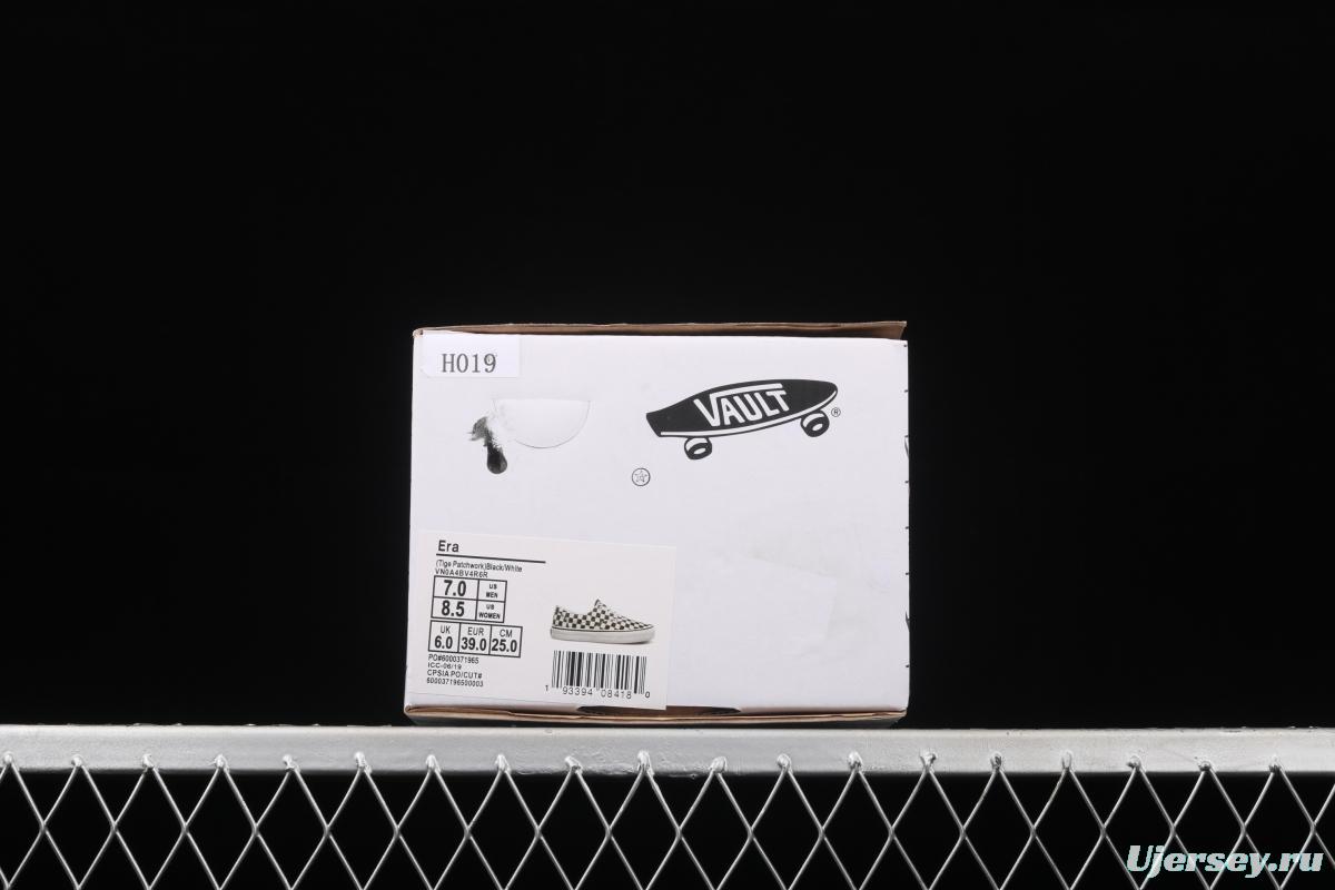 Vans Vault OG Era Lx Vance 20ss high-end branch line black and white checkerboard letter low-top canvas board shoes VN0A4BV4R6R