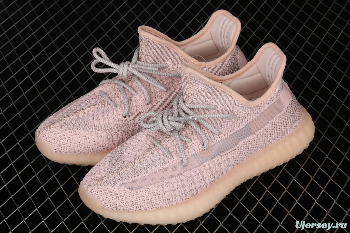 Adidas Yeezy 350 Boost V2 Synth FV5666 Darth Coconut 350 second generation silver powder hollowed out all over the sky BASF Boost original bottom