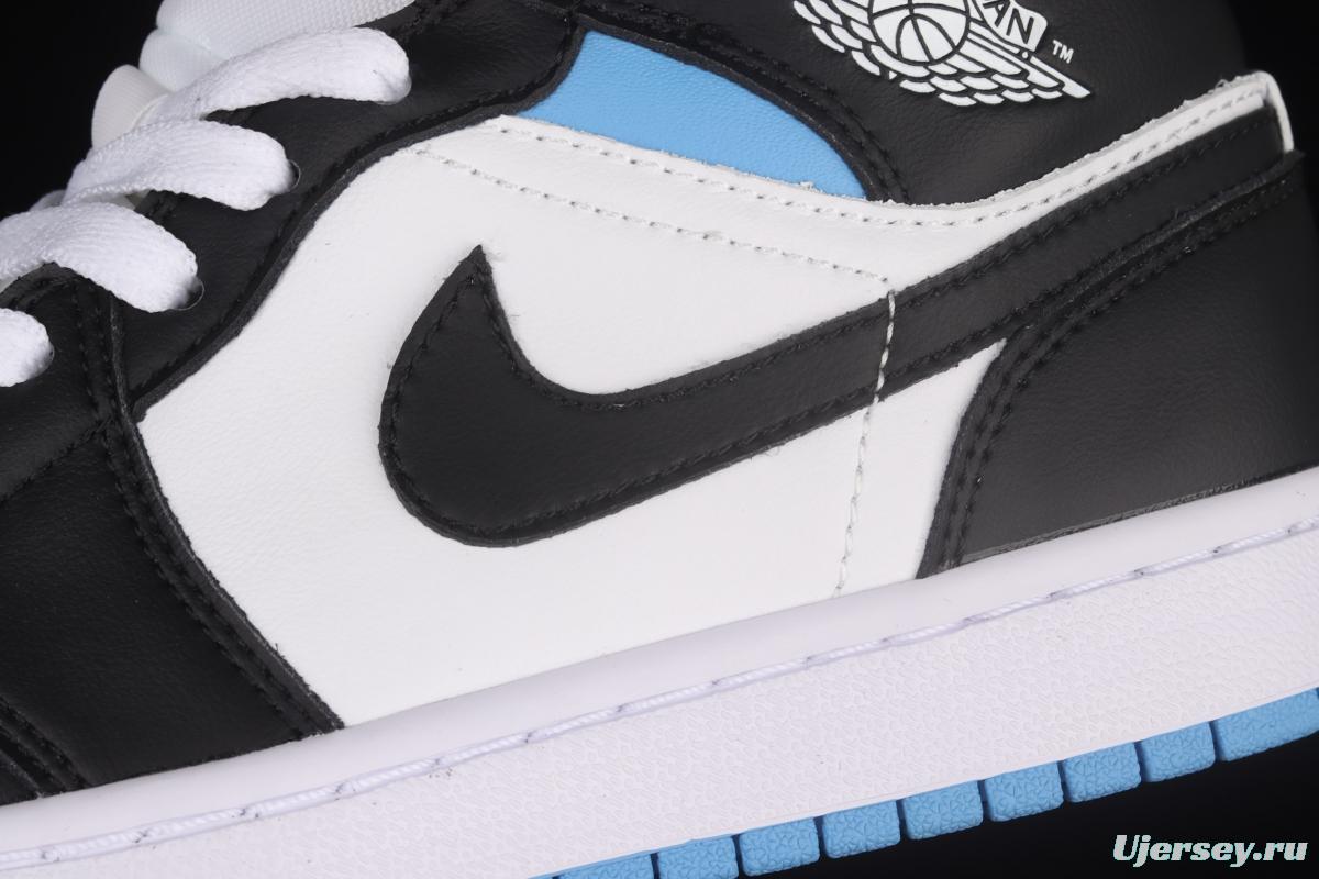 Air Jordan 1 Mid SE black, white and blue BQ6472-102