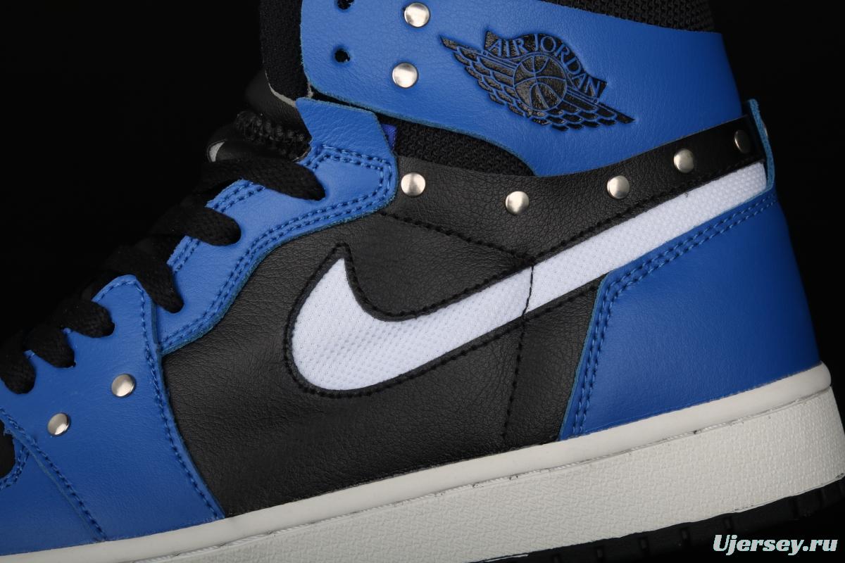 Air Jordan 1 Zoom Comfort SE Hyper Royal metal rivets black and blue CZ1360-401