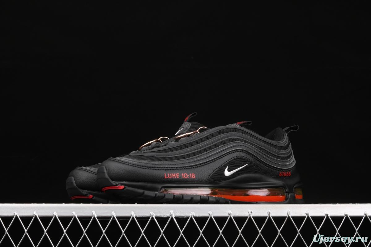 Mschf x Inri Air Max 97 Jesus Shoes Holy Water Black Grey 3M bullet running shoes DH4092-001