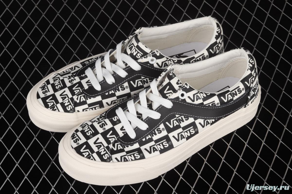 Vans Bold Ni checkerboard black and white printed cashew flower low upper board shoes VN0A3WLP42M