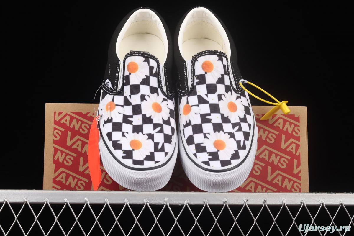 Vans Era black and white checkerboard daisies Loafers Shoes canvas shoes VN0A5JMHB0B