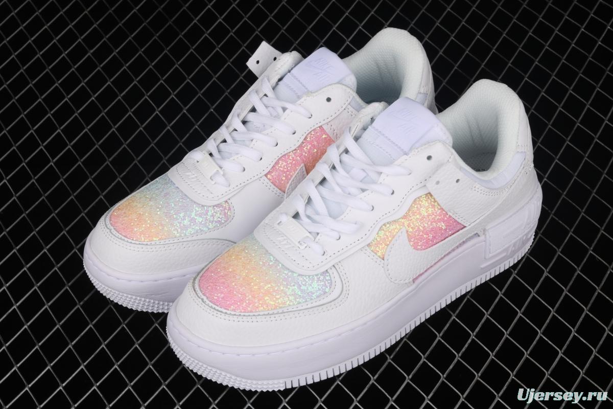 NIKE Air Force 1 ShAdidasow light weight heightened low-top board shoes CI0919-110,