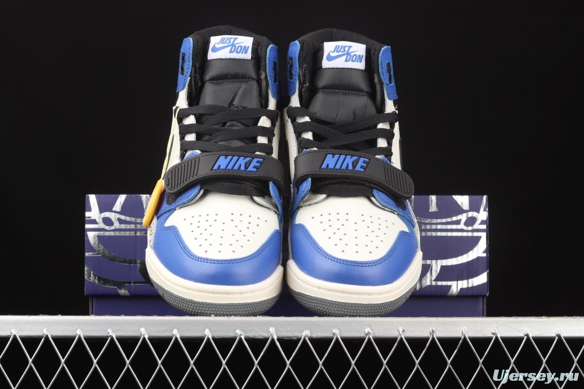 Jordan Legacy 312 white and blue color Velcro three-in-one board shoes AQ4160-104
