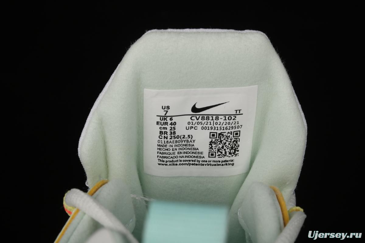 NIKE Air Max 270React new high frequency mesh hollowed-out half-palm air cushion running shoes CV8818-102