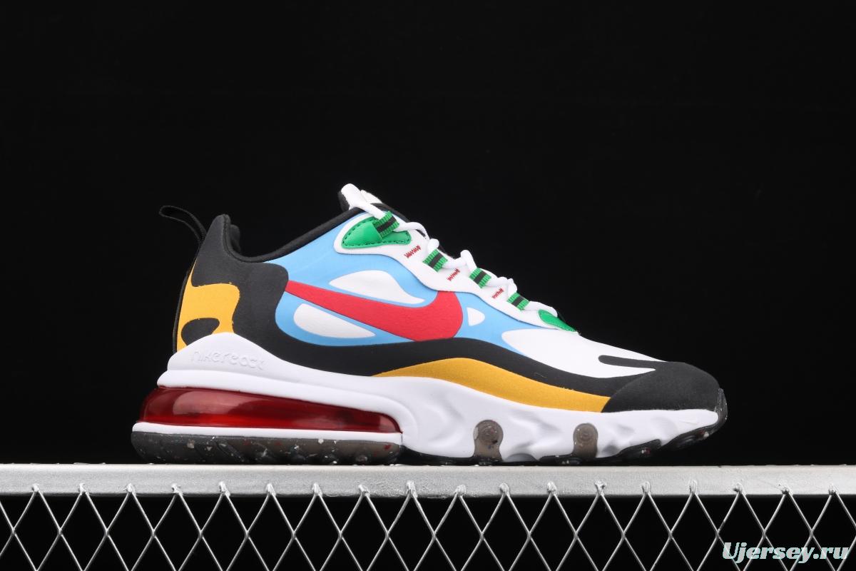 NIKE Air Max 270React new high-frequency mesh hollowing out function half-palm air cushion running shoes DA2610-161,