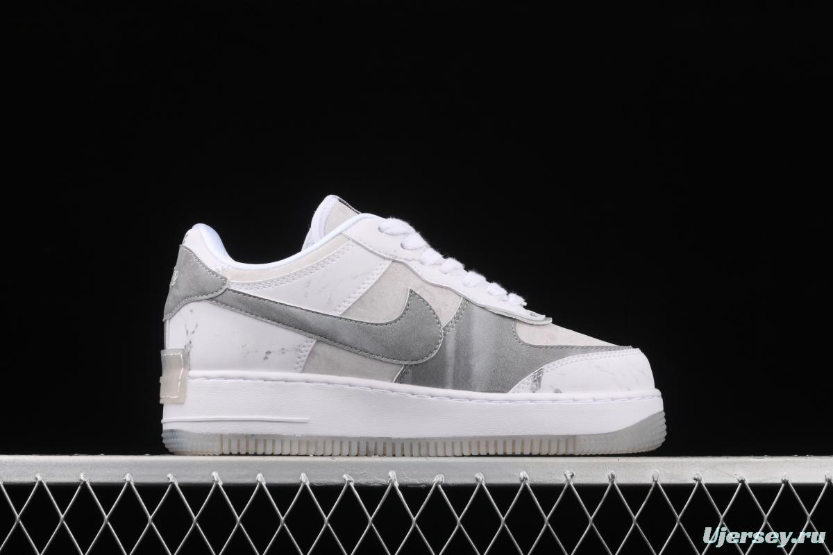 NIKE Air Force 1 ShAdidasow light weight heightened low-top board shoes DJ4635-100