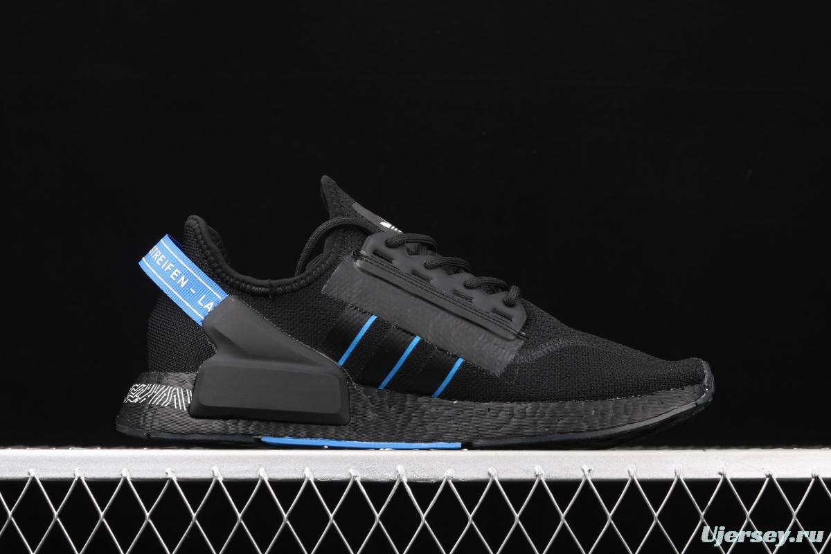 Adidas NMD R1 Boost V2 FY1483 second generation elastic knitted surface popcorn running shoes