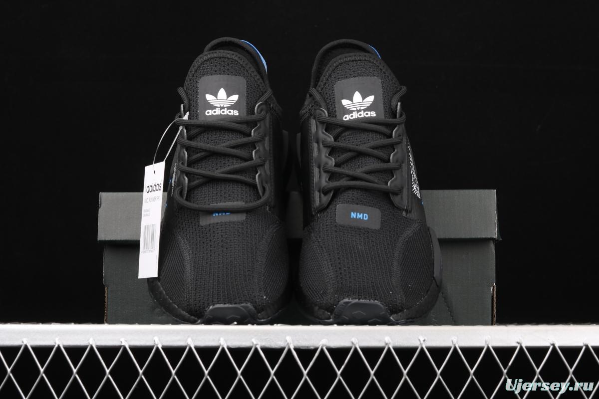 Adidas NMD R1 Boost V2 FY1483 second generation elastic knitted surface popcorn running shoes
