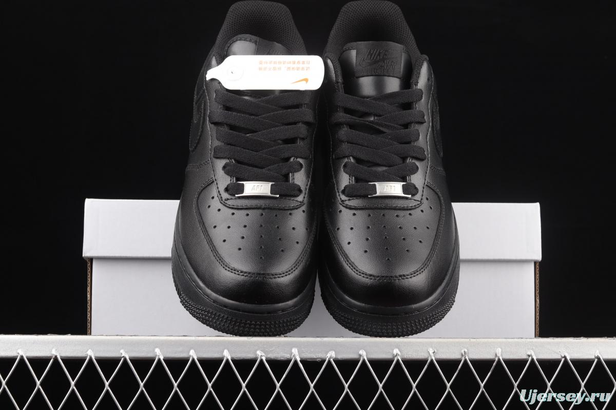 NIKE Air Force 1' 07 Low classic all-black low-top casual board shoes 315115-038