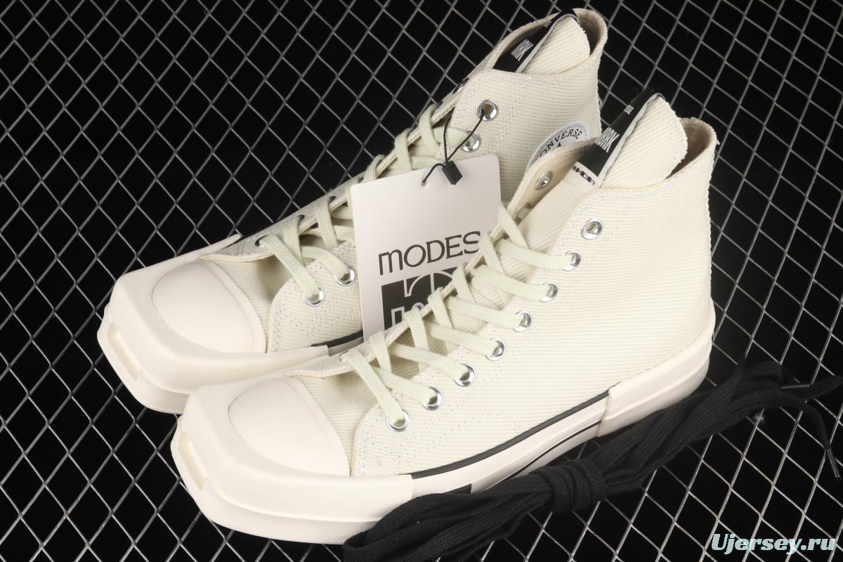 Rick Owens Drkshdw x Converse Turbodrk Hi square head co-named high-top canvas shoes 172346C