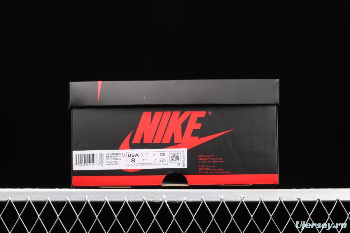 Air Jordan 1 High Gao Bang Gray Panda 555088-035