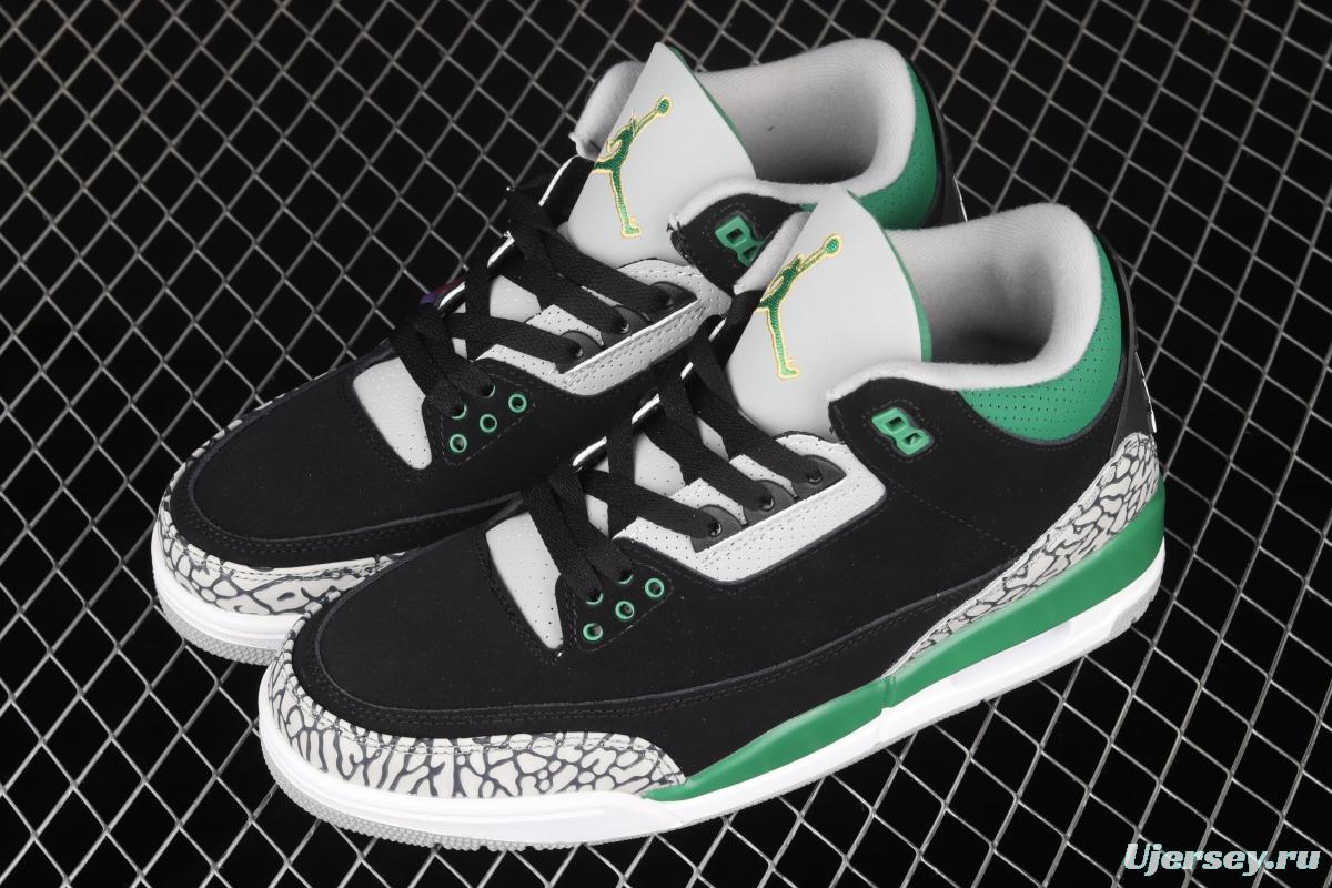 Air Jordan 3 Retro Racer Blue AJ3 Joe 3 black and green CT8532-030