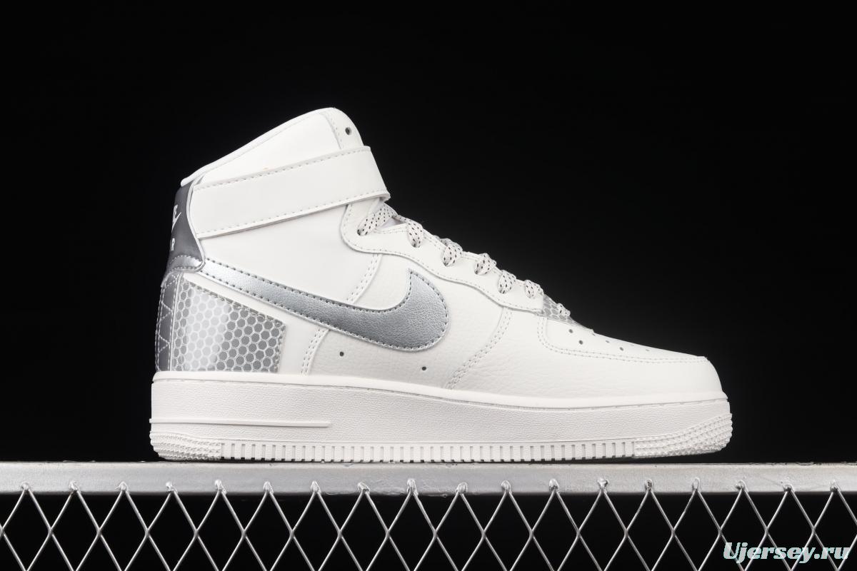 NIKE Air Force 1 High'07 Lv8 3M NBA co-named 3M reflective high-top casual board shoes CU4159-100